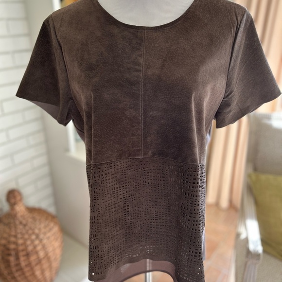 Ecru suede top - Picture 1 of 1